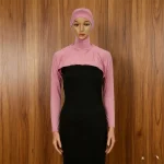 Jersey élastique, manches longues, écharpe à capuche pour femme musulmane, couverture de bras Long, haussement d&rsquo;épaules, protection solaire, sous le t-shirt