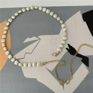 Ceintures en chaîne en coquillage de perles, élégantes, en métal, fines, pour robe, jupe, bretelles, accessoires pour vêtements de Banquet