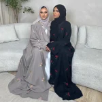 Eid 2025 nouveau Kimono Abaya brodé dubaï Cardigan de luxe fête musulmane caftan Robe Abayas pour femmes vêtements islamiques turcs