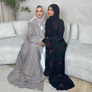 Eid 2025 nouveau Kimono Abaya brodé dubaï Cardigan de luxe fête musulmane caftan Robe Abayas pour femmes vêtements islamiques turcs