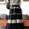 abaya – robe d'automne en coton à manches longues pour femmes, design de haute qualité, dubaï, avec grande écharpe, boubou maxi, robe africaine pour femmes
