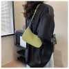 petit sac à bandoulière en cuir pu pour femmes, sac à la mode portable de couleur unie pour adolescentes, sacoches toutes saisons