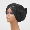 bonnet pour femmes, turban, bourgeon plié, foulard exquis, décontracté, confortable, mode, polyvalent, chaud, chapeau croisé