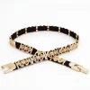 ceinture élastique florale en alliage d'or pour femmes, ceinture rétro creuse, accessoires de robe décontractés, ceinture réglable de créateur d'affaires, mode