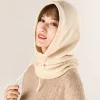 chapeau à capuche hiver femmes cachemire bonnet bonnet unisexe tricot écharpe dame laine cou et visage protéger cagoule skullies femmes à capuche