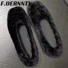 chaussures à talons plats en peluche peu profondes pour femmes, bout carré, confortables et chaudes, mules d'extérieur paresseuses à enfiler, nouvelle collection automne 2025