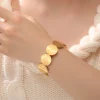 sipuris allah coran arabe pendentif bracelet pour femmes hommes en acier inoxydable couleur or islamique musulman punk bracelet bijoux
