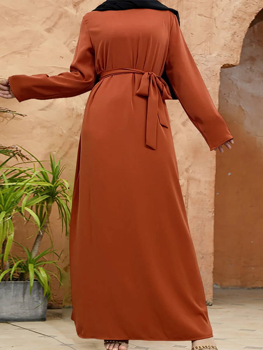 abaya robe longue musulmane avec poches pour femme, couleur unie, arabie saoudite, turquie, dubaï, nouvelle collection