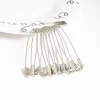 Épingles de sûreté argentées, 50 pièces, accessoires d'outils de couture, aiguilles en acier inoxydable, grande épingle de sûreté, petite broche, accessoires pour vêtements