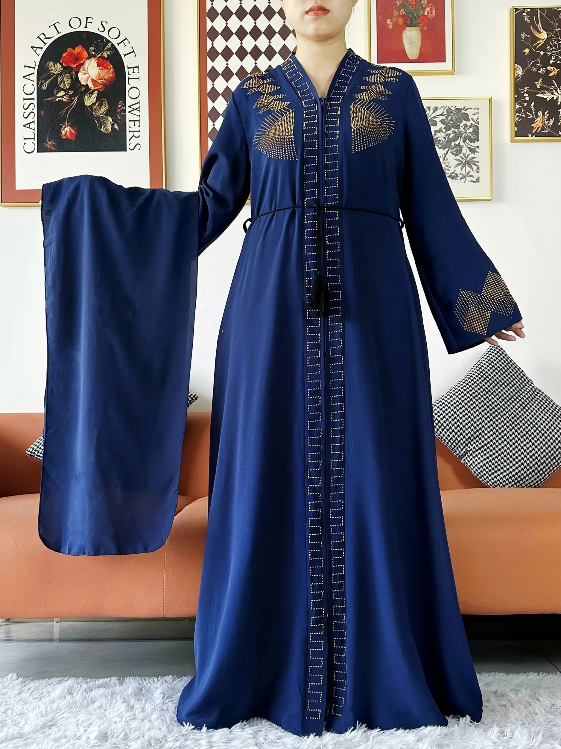 nouvelles femmes robe élégante en mousseline de soie abaya ouvert avec fermeture éclair femmes musulmanes robe vêtements islamiques cardigan abaya femmes robe musulmane