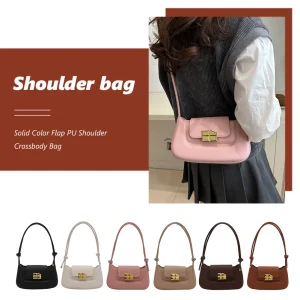 Petit sac à bandoulière à rabat en cuir PU pour femme, sac à main cartable initié, sac à main shopper pour femme, voyage, travail, vacances