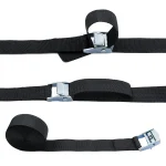 Sangles de chargement de ceinture d&rsquo;arrimage à boucle de 2M pour voiture moto vélo avec corde de remorquage à boucle en métal ceinture à cliquet solide pour sac à bagages