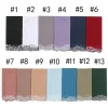 Écharpe hijab en mousseline de soie pour femme musulmane, long châle, bandeau de sauna solide, turban islamique