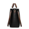 sac à main en cuir pu pour femmes, fourre tout, sac à bandoulière, sac à la mode, poignée supérieure élégante, couleur noir marron, sac quotidien polyvalent