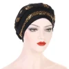 turban musulman tressé pour femme, hijabs à la mode, bonnet Élégant à paillettes, Écharpe artificiel astique pour la tête, couverture de sauna