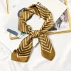 petite écharpe carrée, style automne pour femmes, chic et à la mode, bandeau rétro français ins et foulard long