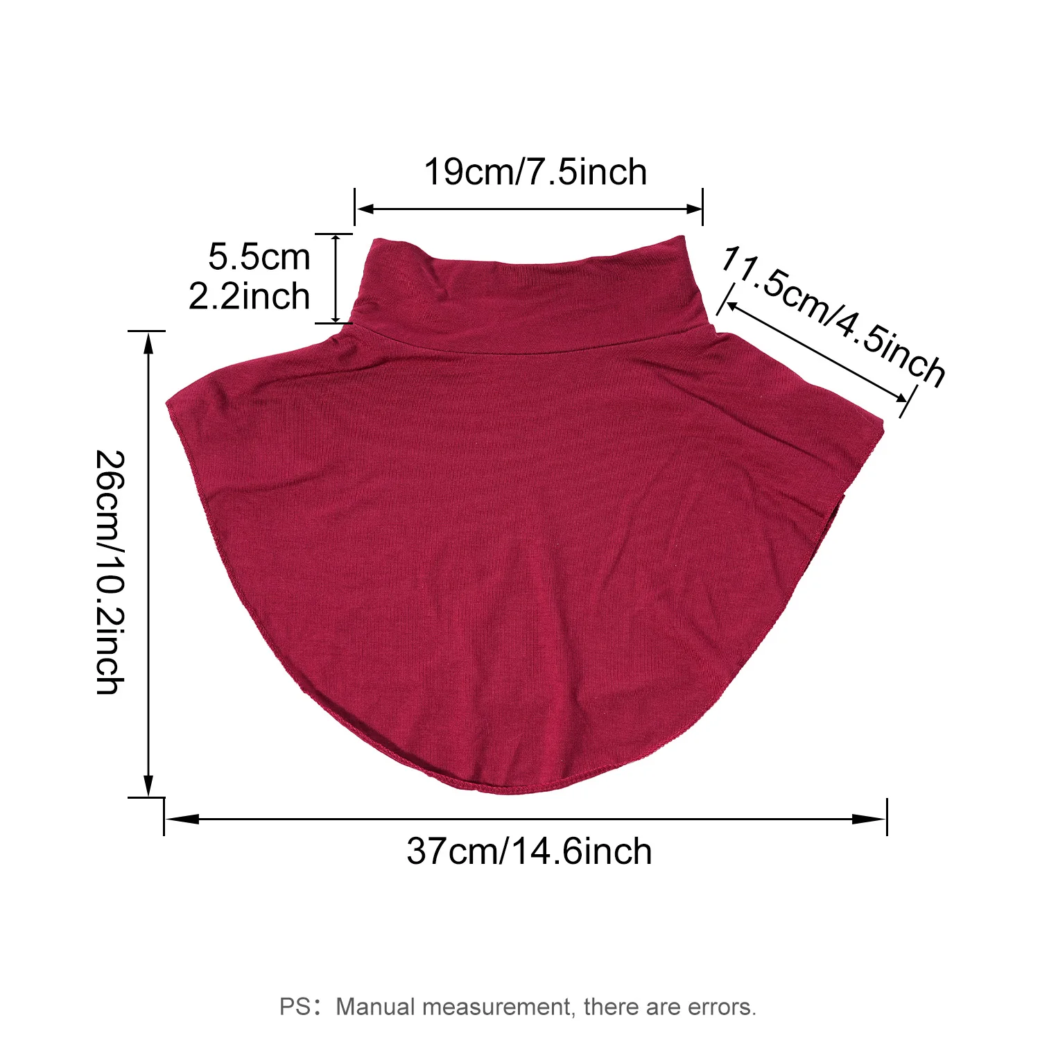 faux col en modal pour femmes musulmanes, extensions de hijab islamique, col roulé, couverture de cou haut, demi haut plus chaud, écharpe hijab, enveloppe courte