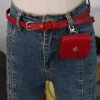 Portable Style coréen femmes taille sac PU rouge ceinture taille sac petit sac rétro femmes ceinture sac femmes