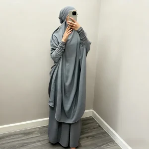 Femmes Hijab robe prière vêtement ensemble 2 pièces Jilbab Abaya Eid musulman couverture complète Ramadan longue Khimar robe vêtements islamiques Niqab Femmes Hijab robe prière vêtement ensemble 2 pièces Jilbab Abaya Eid musulman couverture complète Ramadan longue Khimar robe vêtements islamiques Niqab