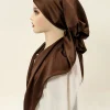 Écharpe hijab instantanée en tissu satiné pour femme musulmane, turban doux, bandeau de sauna, bonnet artificiel astique uni, couvre tête, bonnet de nuit de haute qualité