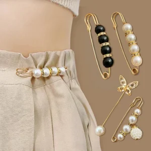 Épingles de sûreté robustes, embellissement de perles, broches décoratives pour pull, épingles de sûreté pour broches artisanales décoratives, 4/1 pièces