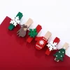 mini clips de noël en bois, 50 pièces, épingles en bois festives pour suspendre des photos, décorations de mariage, cadeaux de fête, ornements d'arbre de noël