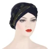 hijabs musulmans pour femmes et filles, foulard en tissu doux à paillettes, perles appropriées, chapeaux roses et noirs, casquettes légèrement extensibles, nouvelle collection
