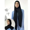 Écharpe hijab instantanée pour femmes musulmanes, facile à porter, écharpe de tête en jersey, fine, respirante, douce, protection solaire, pull enveloppant la tête