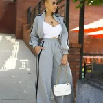 CM.YAYA-Sweat-shirt rayé à manches longues et pantalon droit pour femmes actives, tenues de rue d&rsquo;automne, vêtements de sport, ensemble de 2 pièces, 2024