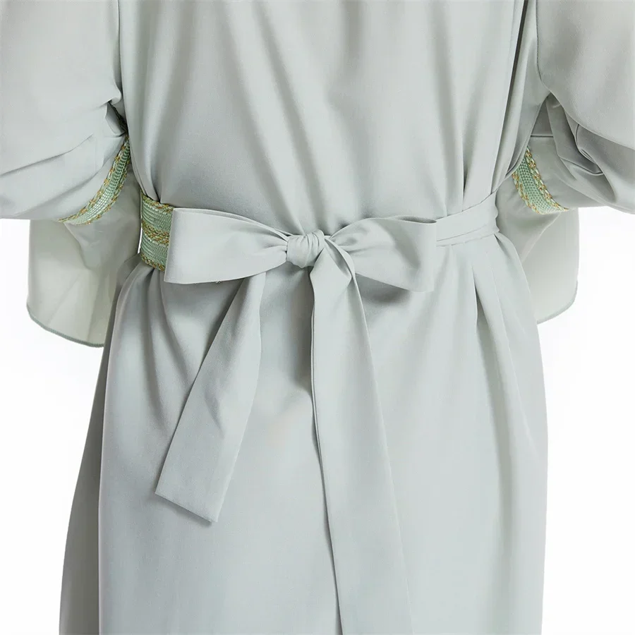 ramadan caftan abaya pour enfants filles turquie robe longue musulmane islam arabie saoudite vêtements eid robe robes enfants kimono caftan