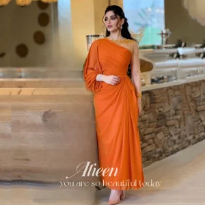 Robe de soirée perlée à manches longues pour femmes, robes d&rsquo;occasion formelles, longueur au sol, robe de Rhpour femme, robe personnalisée, Arabie saoudite