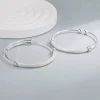 gaabou bracelets ouverts en argent regardé 925 pour femme, bijoux de luxe, cadeau féminin, qualité