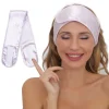 Femmes soyeux satin réglable SPA bandeau pour le visage bain maquillage bandeau pour cheveux bandeaux pour le lavage du visage éponge douce accessoires de cheveux Femmes soyeux satin réglable SPA bandeau pour le visage bain maquillage bandeau pour cheveux bandeaux pour le lavage du visage éponge douce accessoires de cheveux
