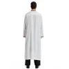 abaya musulmane à manches longues pour hommes, vêtements islamiques, abaya à col montant, robe arabe, robe musulmane, jubba saoudien, thobe, ramadan, kimono, caftan de dubaï