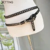 Ceinture Double cercle en cuir allongé pour femmes, chaîne de taille Simple, n&rsquo;importe quel nœud assorti, nouvelle collection printemps été