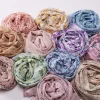 nouvelle impression florale en mousseline de soie hiajb imprimé hijab écharpe foulard voile peinture à l'huile style musulman mode hijabs pour les femmes turban
