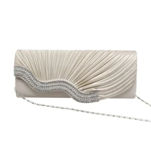 Pochette de soirée brillante pour femmes, pochette de fête de mariage, Banquet, jour en cristal, longue chaîne, sac à bandoulière en diamant
