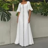 krisstargirl dubaï abaya brillant maxi robes 2025 été élégant manches évasées modeste robes de soirée femme musulmane vêtements