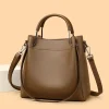 sac à main en cuir pu pour femmes, fourre tout, sac à bandoulière, sac à la mode, poignée supérieure élégante, couleur noir marron, sac quotidien polyvalent