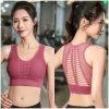 brassiere sport femme, crop top, soutien gorge de sport à fort impact, soutien gorge de sport en maille respirante à dos creux, débardeur, gilet antichoc pour femmes, soutien gorge de yoga pour course à pied et fitness