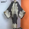 WINYI col en v afrique robe femmes Boho décontracté caftan Vintage robe de soirée plage couvrir abaya dubaï luxe abaya femme musulmane