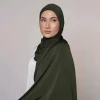 nouveau premium jersey ligne hijabs pour femmes hijab écharpe bicolore medina soie hijab musulman mode tête enveloppement pour femmes turban femme