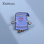 Broches en émail de dessin animé de comédie drôle, broches décoratives créatives et mignonnes pour serviettes, Badges à revers, accessoires de bijoux, vente en gros