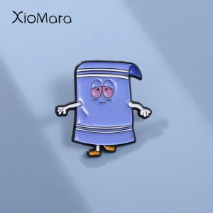 Broches en émail de dessin animé de comédie drôle, broches décoratives créatives et mignonnes pour serviettes, Badges à revers, accessoires de bijoux, vente en gros