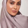 foulard hijab en satin de soie pour femmes musulmanes, voile, châles, médias islamiques, foulard en soie, mode musulmane, vêtements islamiques, ramadan