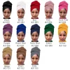 round sauna bandeau hijab pour femme africaine, foulard turban pour dorpanier, couverture complète des cheveux, solide