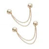pince à vêtements magnétique multifonction avec chaîne, boutons métalliques, écharpe pour vêtements, jambes de pantalon, fixation de manchette, broche magnétique