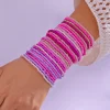 ensemble de bracelets bohème en perles de riz colorées pour femmes, extensible, réglable, chaîne enroulée empilée, bijoux à main, cadeau de plage d'été