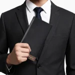 Élégant mâle longue fermeture éclair portefeuille angleterre Style grande capacité pochette d&rsquo;affaires Anti-vol multi fente pour carte porte-carte d&rsquo;identité hommes