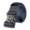 ceinture tactique à boucle en plastique pour hommes, oreilles dorées, ventilateur militaire multifonctionnel, ceinture en toile, ceinture d'entraînement en faux nylon pour l'extérieur